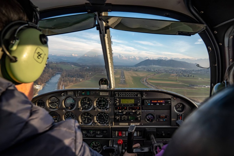Anflug Bern-Belp  1 